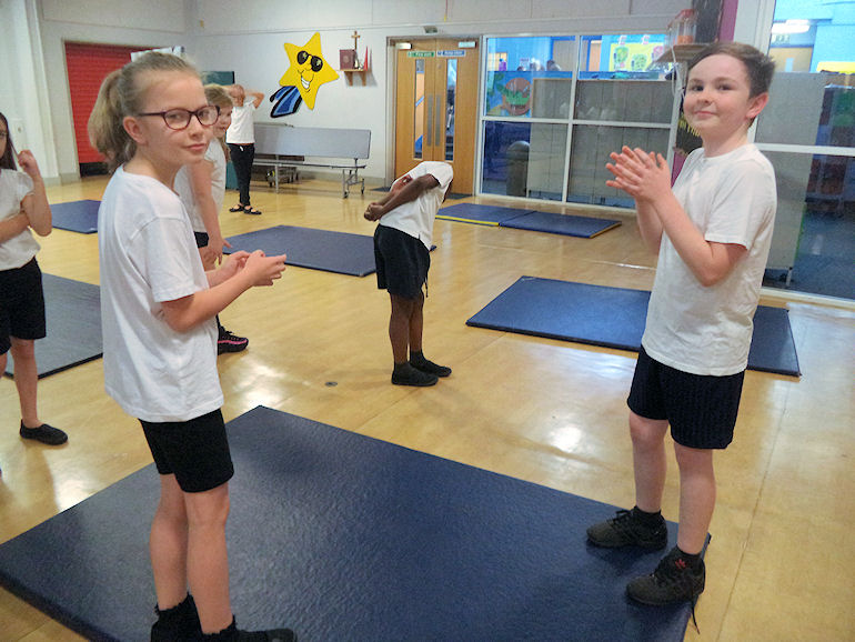 Children in PE lessons