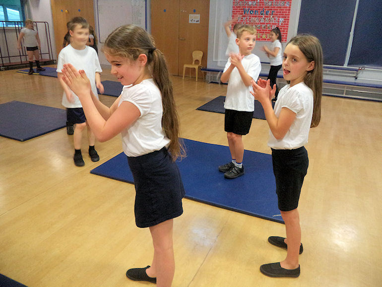 Children in PE lessons